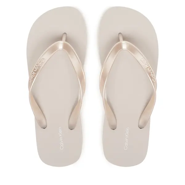 Calvin Klein Japanke Calvin Klein Flatform Flip Flop Met Tpu HW0HW03120 Srebrna