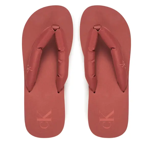 Calvin Klein Jeans Japanke Calvin Klein Jeans Beach Sandal Flatform Ttxr Satin YW0YW01723 Smeđa