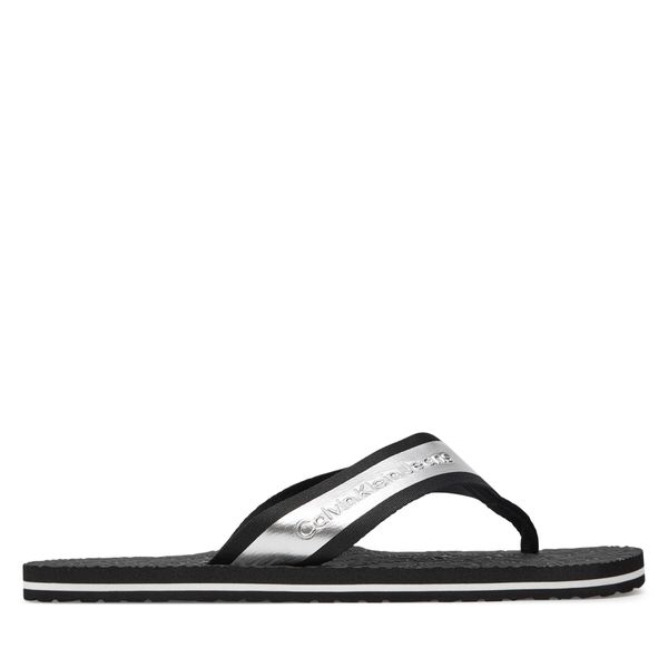 Calvin Klein Jeans Japanke Calvin Klein Jeans Beach Sandal In Met YM0YM00950 Crna