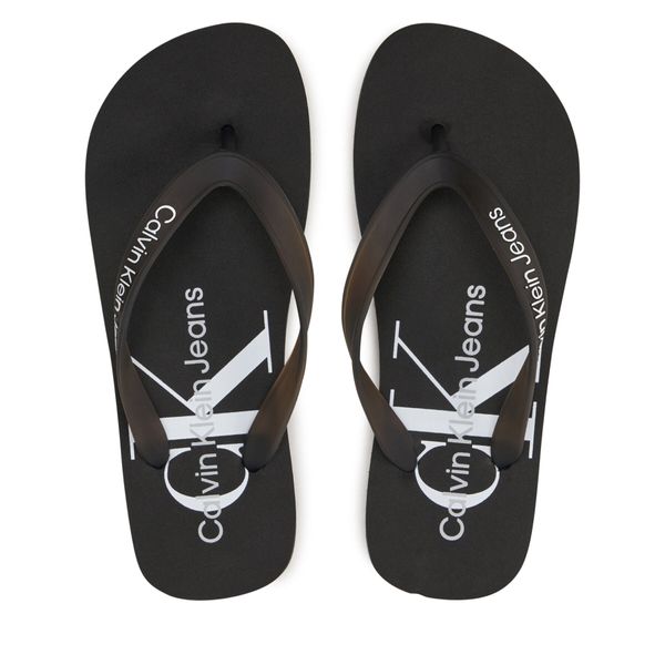 Calvin Klein Jeans Japanke Calvin Klein Jeans Beach Sandal Monologo Tpu YW0YW01246 Crna