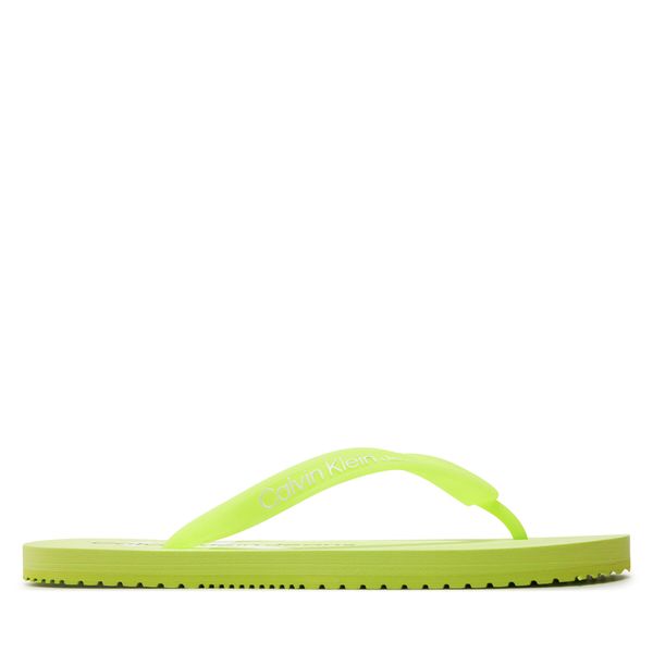 Calvin Klein Jeans Japanke Calvin Klein Jeans Beach Sandal Monologo Tpu YW0YW01246 Lime Sorbet/Bright White 0IK