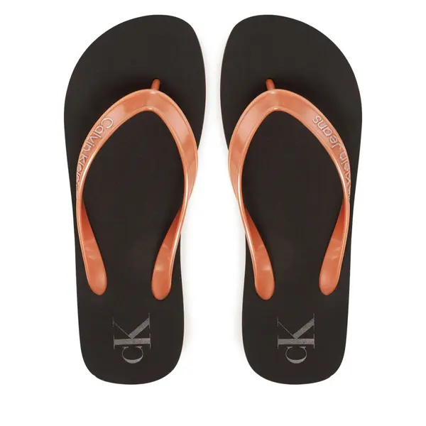 Calvin Klein Jeans Japanke Calvin Klein Jeans Beach Sandal Monologo Tpu YW0YW01719 Zlatna