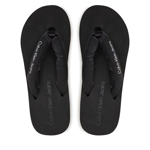 Calvin Klein Jeans Japanke Calvin Klein Jeans Beach Wedge Sandal Padded Ny YW0YW01397 Crna
