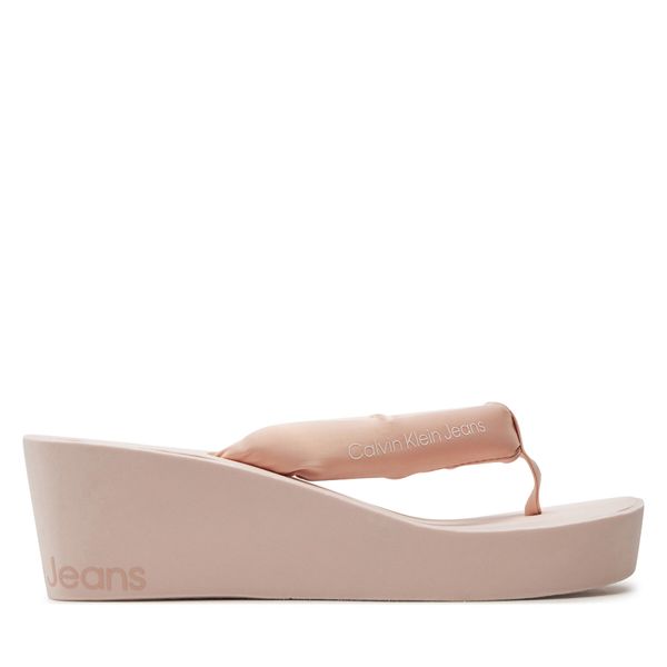 Calvin Klein Jeans Japanke Calvin Klein Jeans Beach Wedge Sandal Padded Ny YW0YW01397 Peach Blush/Bright White TLL
