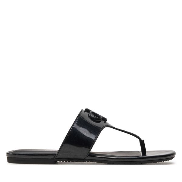 Calvin Klein Jeans Japanke Calvin Klein Jeans Flat Sandal Slide Toepost Mg Met YW0YW01342 Black BEH