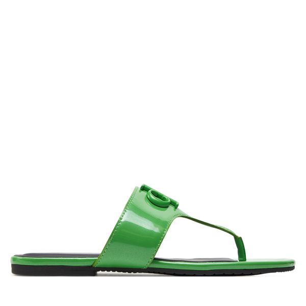 Calvin Klein Jeans Japanke Calvin Klein Jeans Flat Sandal Slide Toepost Mg Met YW0YW01342 Classic Green 0IA