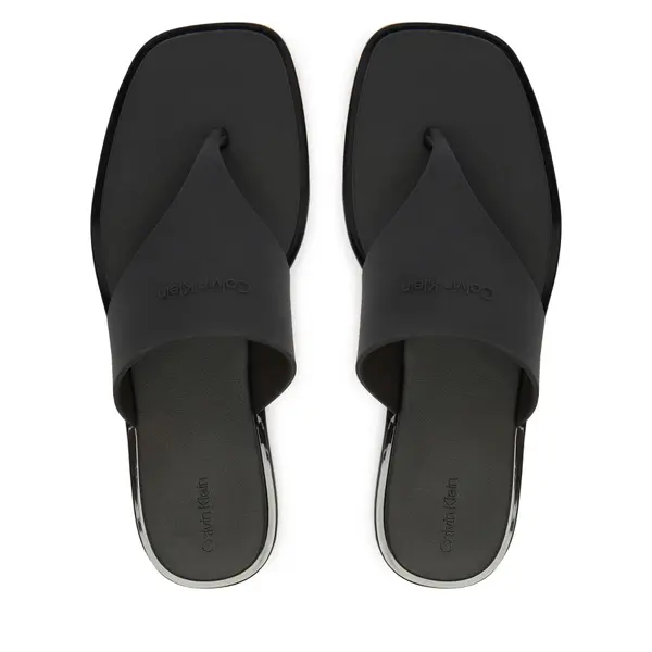 Calvin Klein Japanke Calvin Klein Jelly Sandal Thong Mat Tran Tpu HW0HW02964 Crna