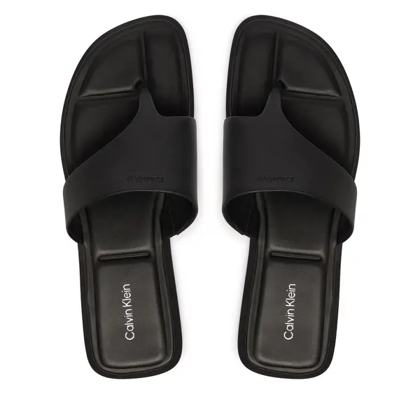 Calvin Klein Japanke Calvin Klein Leather Toe Post Sandals HW0HW02866 Crna