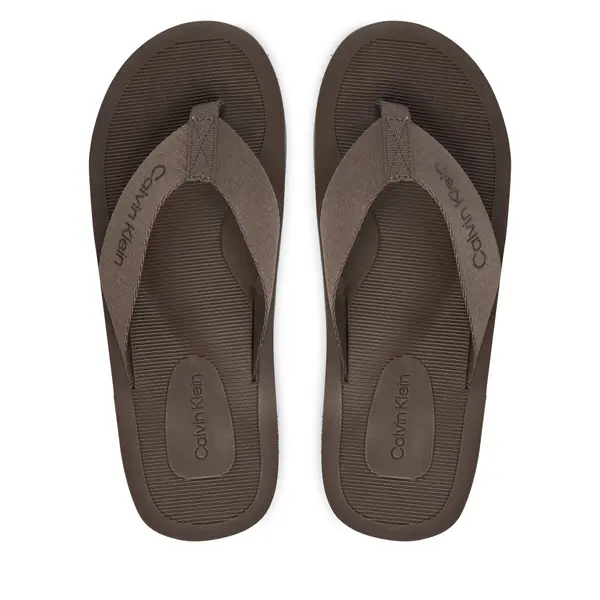 Calvin Klein Japanke Calvin Klein Logo Webbing Strap HM0HM02106 Smeđa