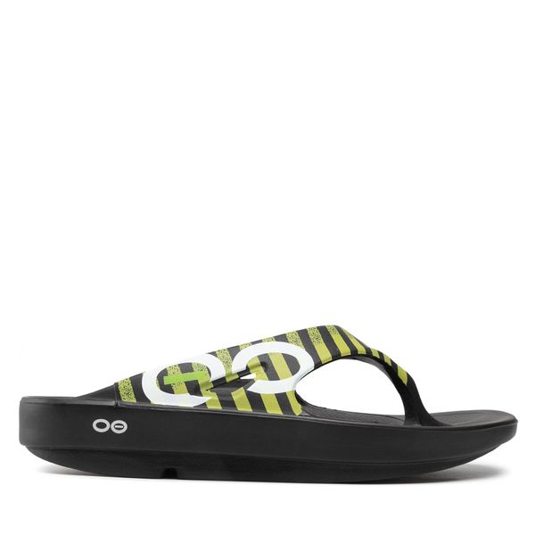 OOfos Japanke OOfos Ooriginal Sport Black/Yellow Stripe