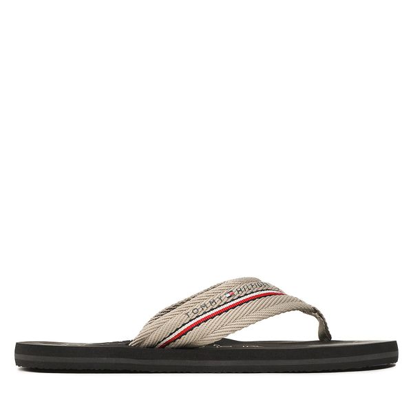 Tommy Hilfiger Japanke Tommy Hilfiger Corporate Hilfiger Beach Sandal FM0FM04471 Stone AEP
