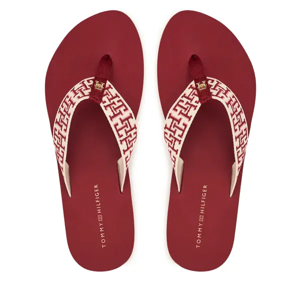 Tommy Hilfiger Japanke Tommy Hilfiger Corportate Sandal FW0FW09610 Crvena