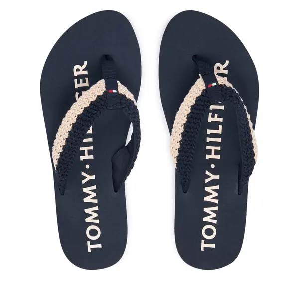 Tommy Hilfiger Japanke Tommy Hilfiger Crochet Summer FW0FW09417 Tamnoplava