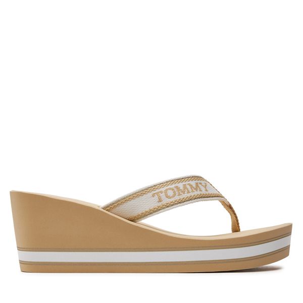 Tommy Hilfiger Japanke Tommy Hilfiger Hilfiger Wedge Beach Sandal FW0FW07903 Smeđa