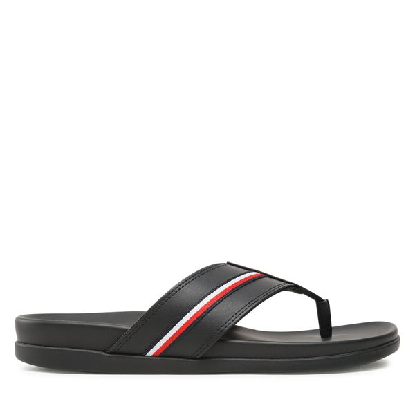 Tommy Hilfiger Japanke Tommy Hilfiger Leather Toe Post Sandal FM0FM04460 Black BDS