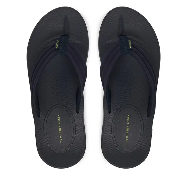 Tommy Hilfiger Japanke Tommy Hilfiger Molded Hilfiger Lth Beach Sandal FM0FM05802 Tamnoplava