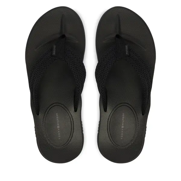 Tommy Hilfiger Japanke Tommy Hilfiger Molded Padded Hilfiger B Sandal FM0FM05901 Crna