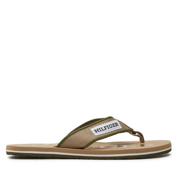 Tommy Hilfiger Japanke Tommy Hilfiger Patch Hilfiger Beach Sandal FM0FM05024 Bež