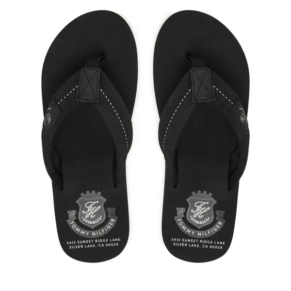 Tommy Hilfiger Japanke Tommy Hilfiger Patch Hilfiger Beach Sandal FM0FM05804 Crna