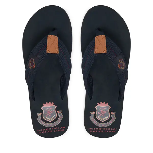 Tommy Hilfiger Japanke Tommy Hilfiger Patch Hilfiger Beach Sandal FM0FM05804 Tamnoplava