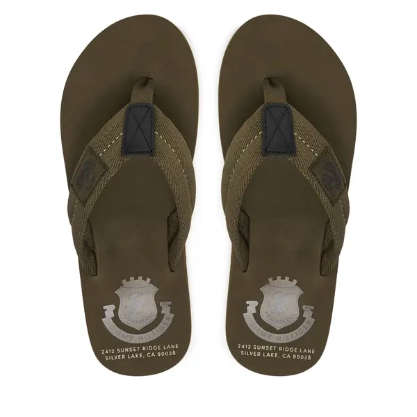 Tommy Hilfiger Japanke Tommy Hilfiger Patch Hilfiger Beach Sandal FM0FM05804 Zelena