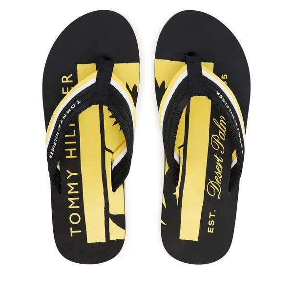 Tommy Hilfiger Japanke Tommy Hilfiger Patch Hilfiger Beach Sandal FM0FM05903 Crna