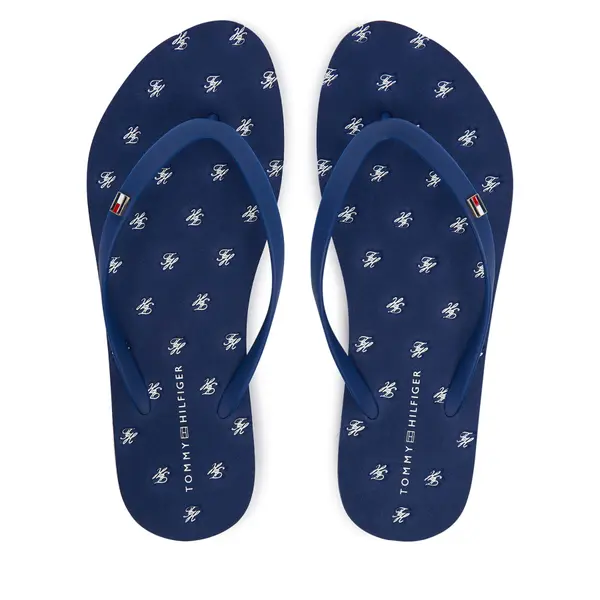 Tommy Hilfiger Japanke Tommy Hilfiger Repeat Logo Platform FW0FW09199 Tamnoplava