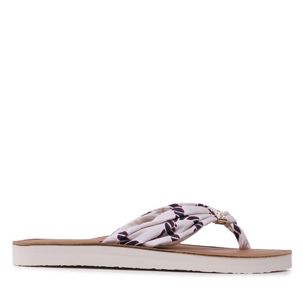 Tommy Hilfiger Japanke Tommy Hilfiger Th Elevated Beach Sandal Print FW0FW07164 Écru
