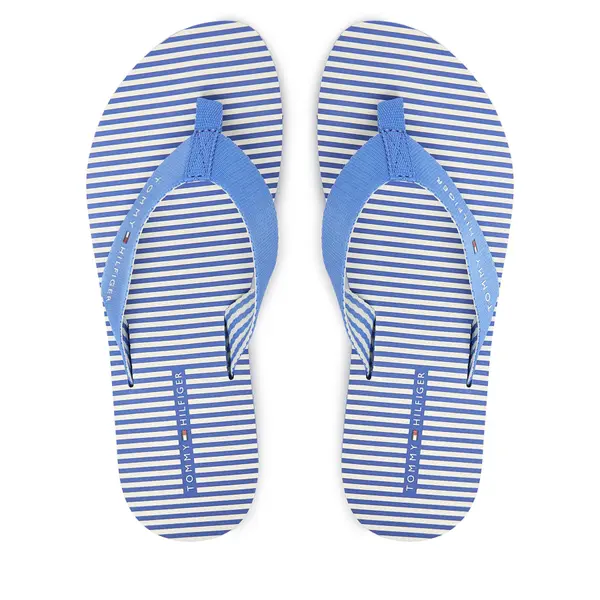 Tommy Hilfiger Japanke Tommy Hilfiger Th Ithaca Stripe Summer Sandal FW0FW09192 Plava