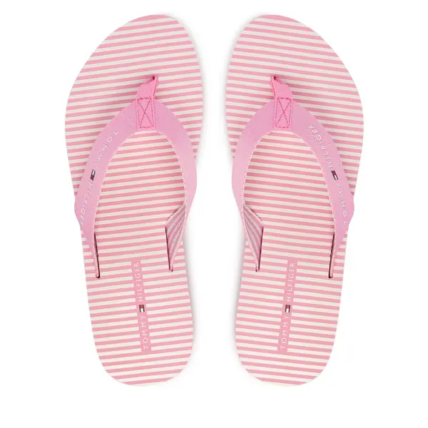 Tommy Hilfiger Japanke Tommy Hilfiger Th Ithaca Stripe Summer Sandal FW0FW09192 Ružičasta