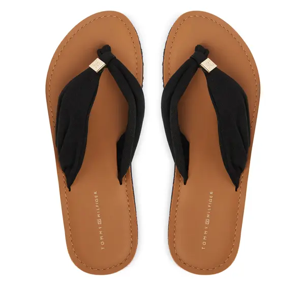 Tommy Hilfiger Japanke Tommy Hilfiger Th Ltr Footbed Summer Sandal FW0FW09194 Crna