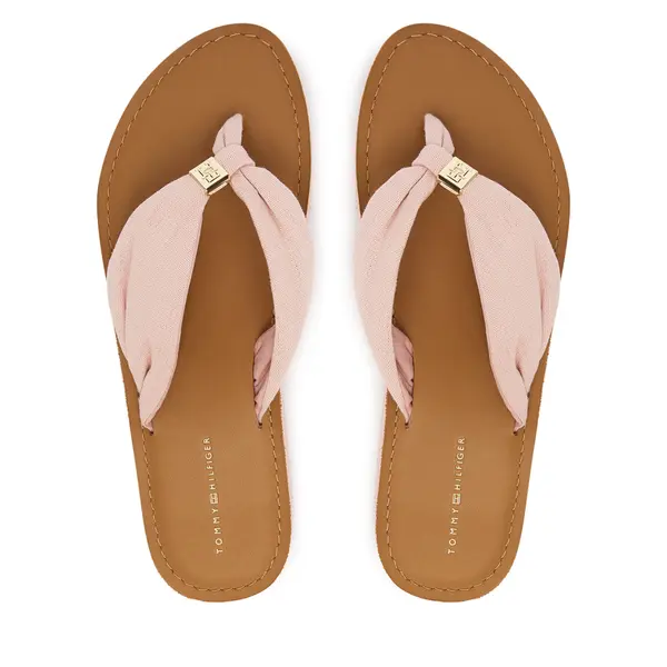 Tommy Hilfiger Japanke Tommy Hilfiger Th Ltr Footbed Summer Sandal FW0FW09194 Ružičasta
