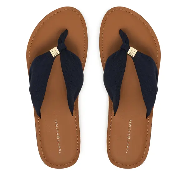 Tommy Hilfiger Japanke Tommy Hilfiger Th Ltr Footbed Summer Sandal FW0FW09194 Tamnoplava