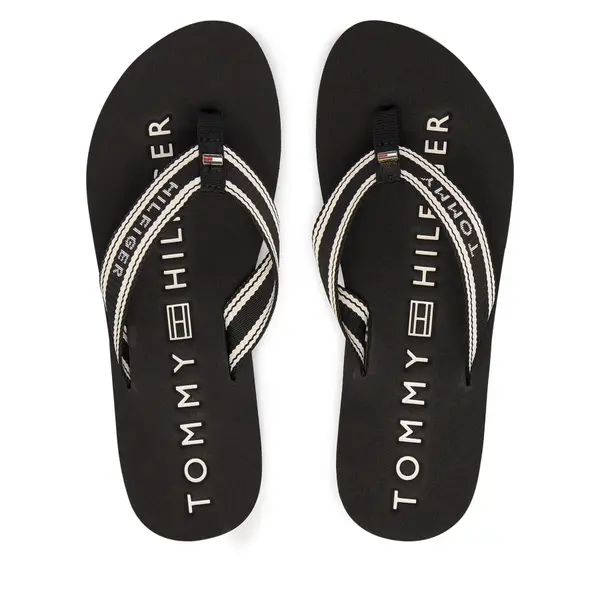 Tommy Hilfiger Japanke Tommy Hilfiger Th Webbing Summer Sandal FW0FW09193 Crna