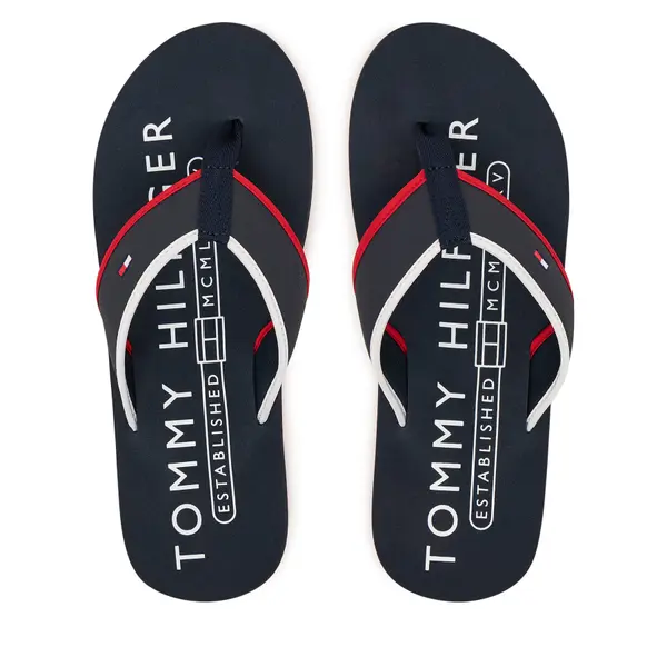 Tommy Hilfiger Japanke Tommy Hilfiger Tumble Beach Sandal FM0FM05710 Tamnoplava