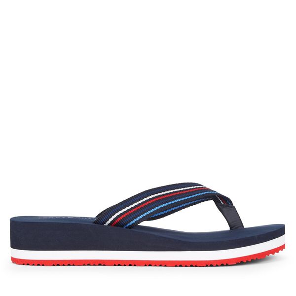Tommy Hilfiger Japanke Tommy Hilfiger Wedge Stripes Beach Sandal FW0FW07858 Space Blue DW6