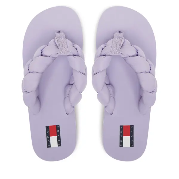 Tommy Jeans Japanke Tommy Jeans Braided Thong Beach Sandal EN0EN02877 Ljubičasta