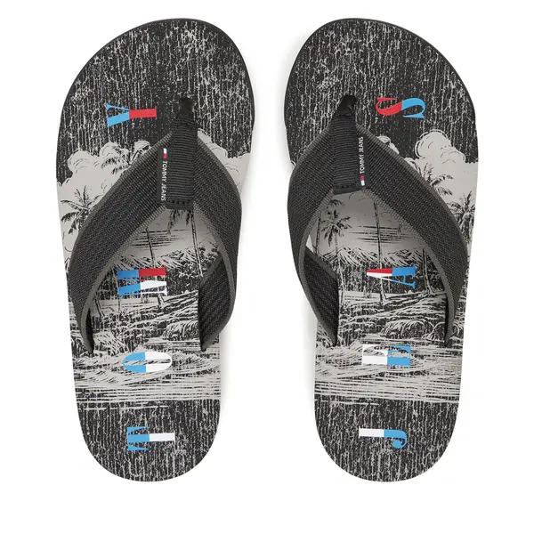 Tommy Jeans Japanke Tommy Jeans Tjm Elevated Beach Sandal EM0EM01561 Crna