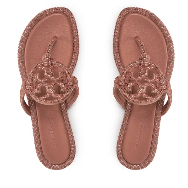 TORY BURCH Japanke Tory Burch Miller Knotted Pave 152177 Ružičasta