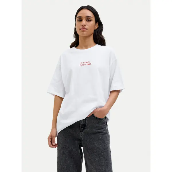 JJXX JJXX T-shirt Nina 12273776 Bijela Loose Fit