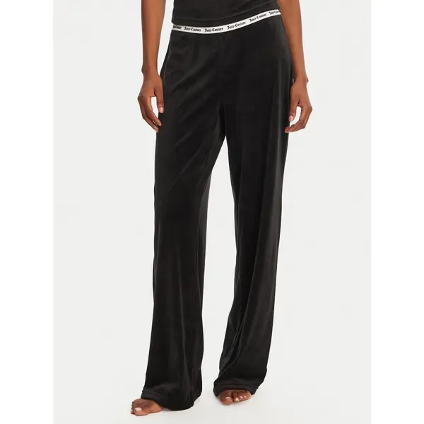 Juicy Couture Juicy Couture Pidžama hlače Vicky JCLAS125504 Crna Flare Fit