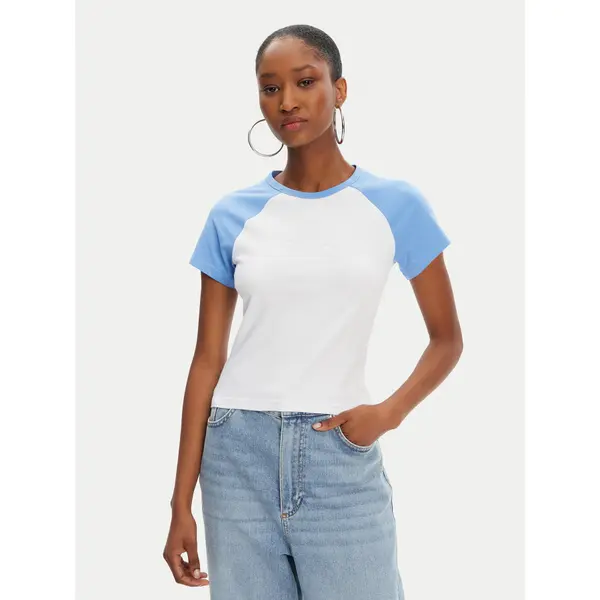 Juicy Couture Juicy Couture T-shirt Contrast JCWCT125307 Bijela Slim Fit