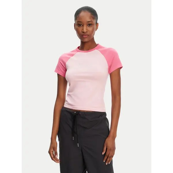 Juicy Couture Juicy Couture T-shirt Contrast JCWCT125307 Ružičasta Slim Fit