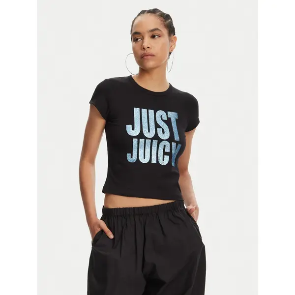 Juicy Couture Juicy Couture T-shirt Just Juicy JCGCT125040 Crna Slim Fit