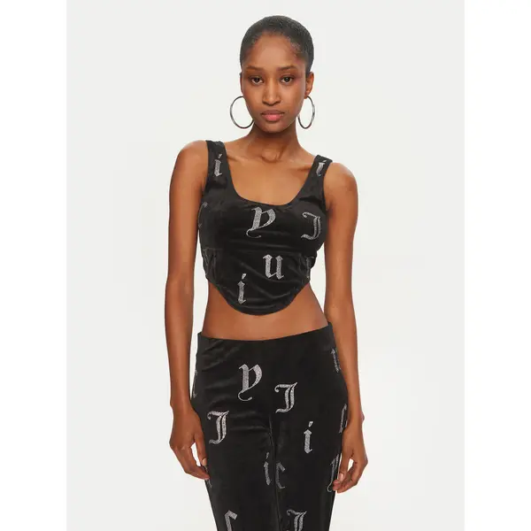 Juicy Couture Juicy Couture Top Cait JCMCS224252 Crna Slim Fit