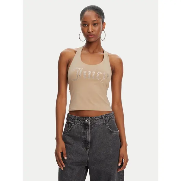 Juicy Couture Juicy Couture Top Tied JCWCT125306 Bež Slim Fit