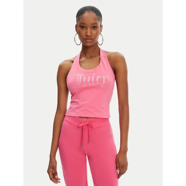 Juicy Couture Juicy Couture Top Tied JCWCT125306 Ružičasta Slim Fit