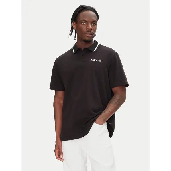 Just Cavalli Just Cavalli Polo 78OAGT15 Crna Regular Fit