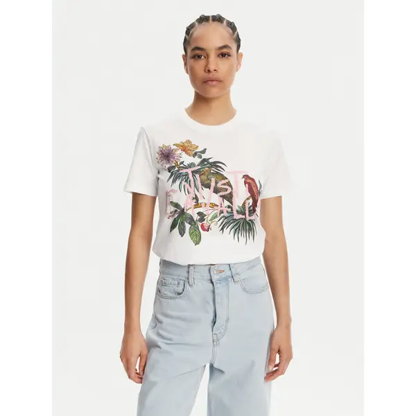 Just Cavalli Just Cavalli T-shirt 78PAHA01 Bijela Regular Fit