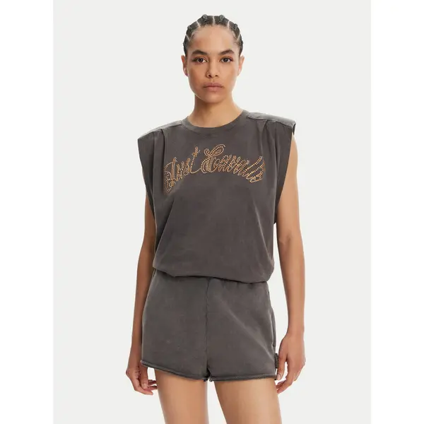Just Cavalli Just Cavalli T-shirt 78PAHE10 Siva Loose Fit